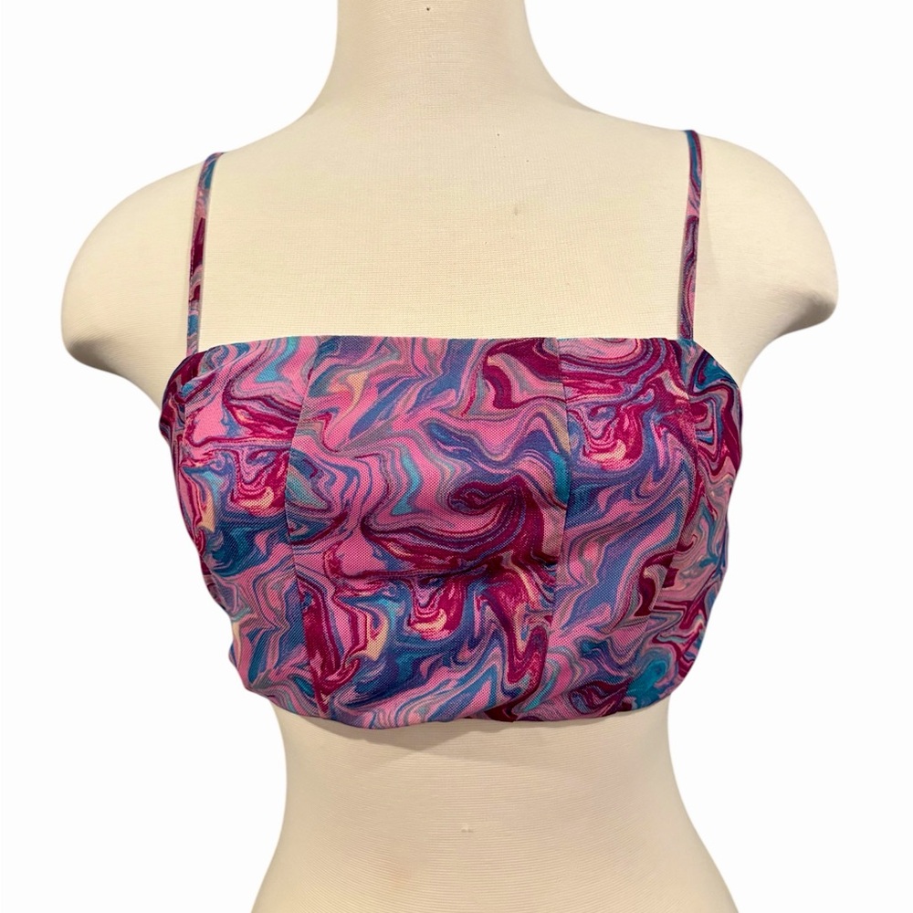 NWT FOREVER 21 Purple Swirl Cropped Tank